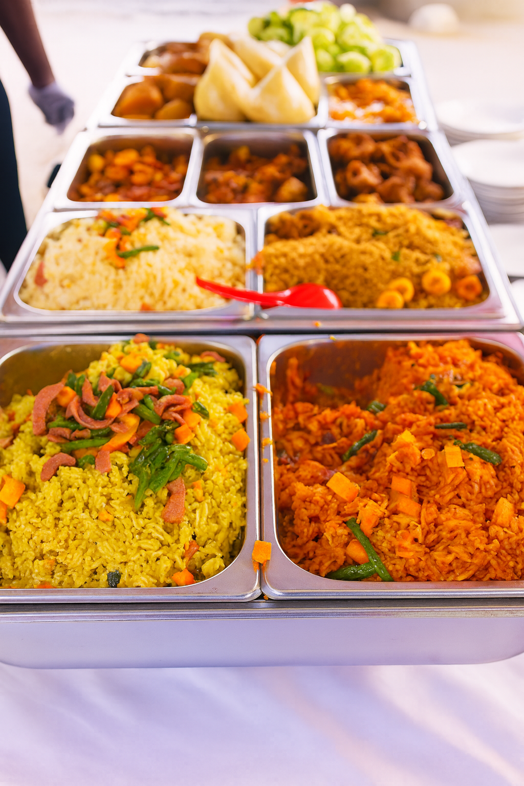 Corporate event catering buffet